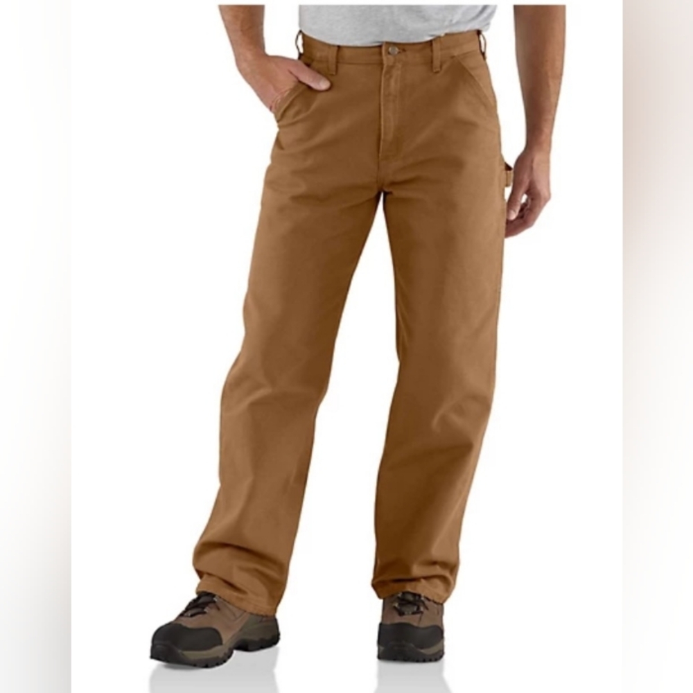 CARHARTT Loose Fit Utility Duck Pants NWT 44 X 36 Men's Work Brown Big And Tall